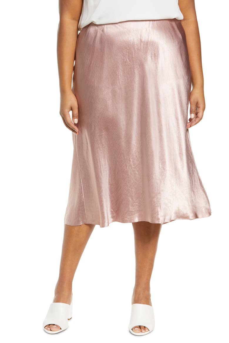 Satin Slip Skirt, Main, color, MAVUE ORCHID