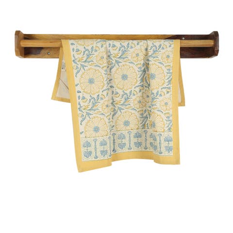 Bloom River - Hand Block Printed Kitchen Towels - Set of 2