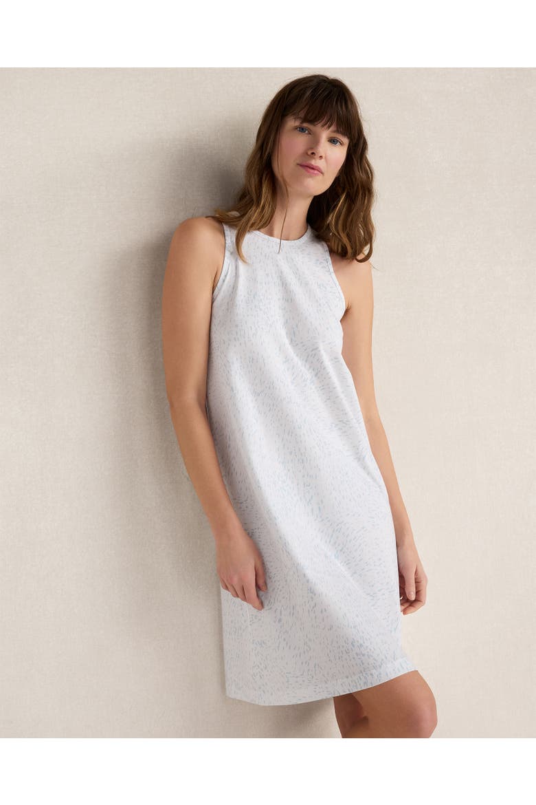 Organic Cotton Jersey Rippled Sand Chemise, Main, color, Sand White/Salt Water