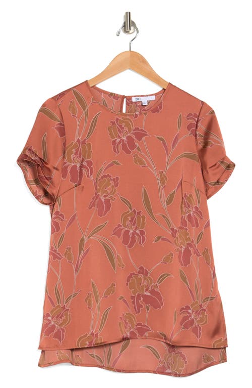 Dr2 By Daniel Rainn Pinched Sleeve Satin High/low Top