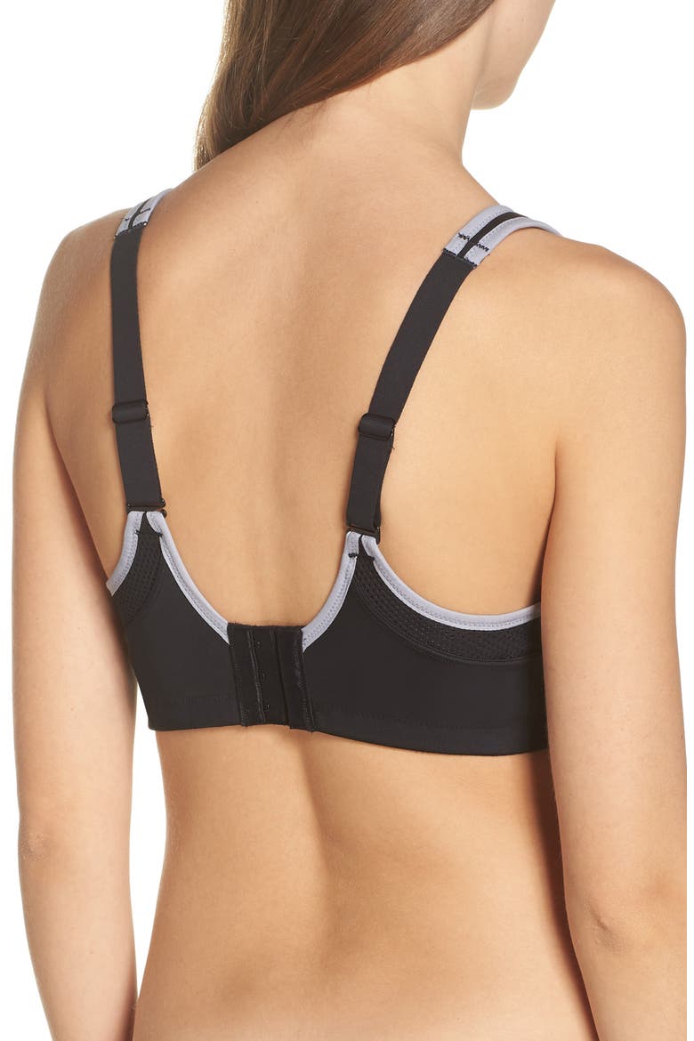 Lindsay Sport Underwire T-Shirt Bra, Alternate, color, BLACK/ LILAC GRAY