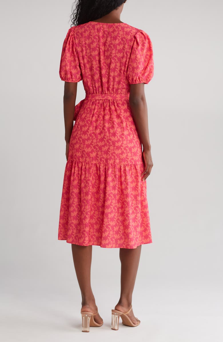 strapless open back dress Natalia Long Sleeve Tea Dress-Red, Delicate Carnation main image 0