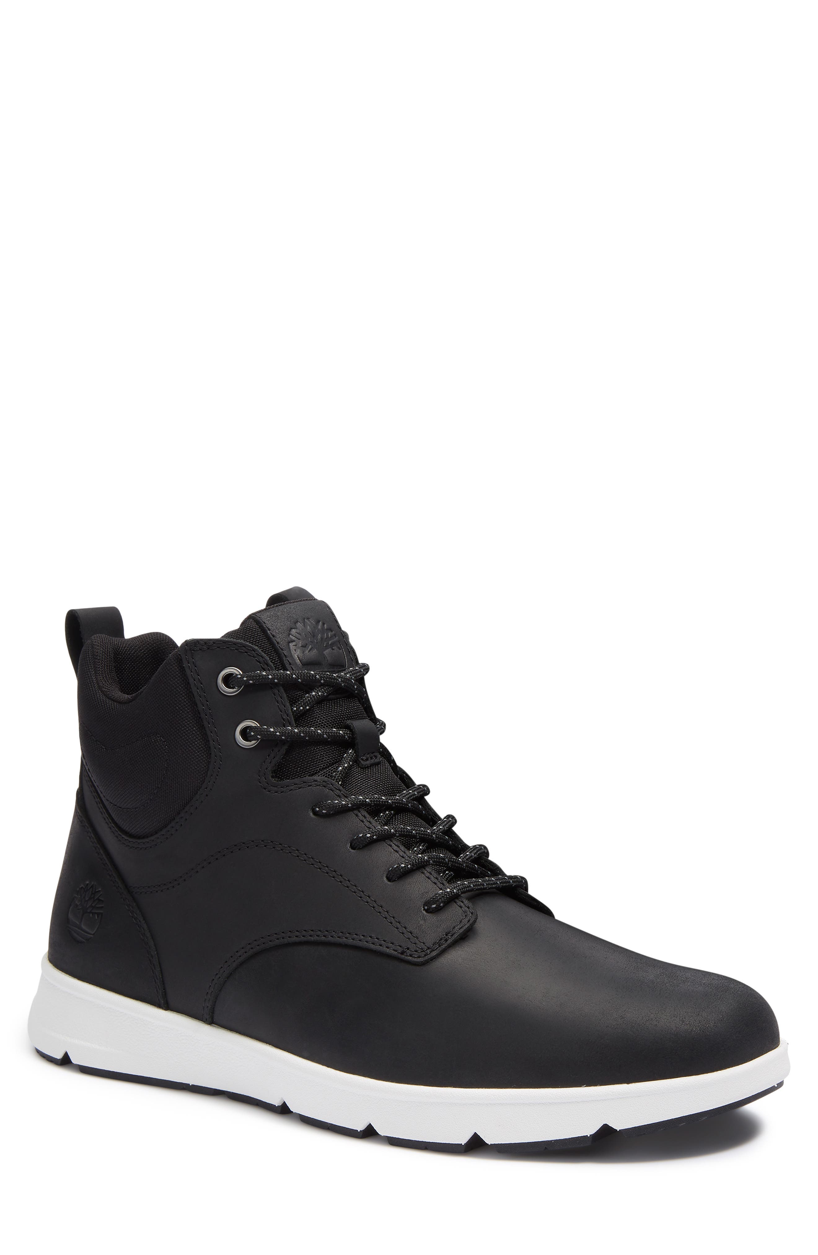 Timberland Parker Street High Top Sneaker, Main, color, Black Full Grain