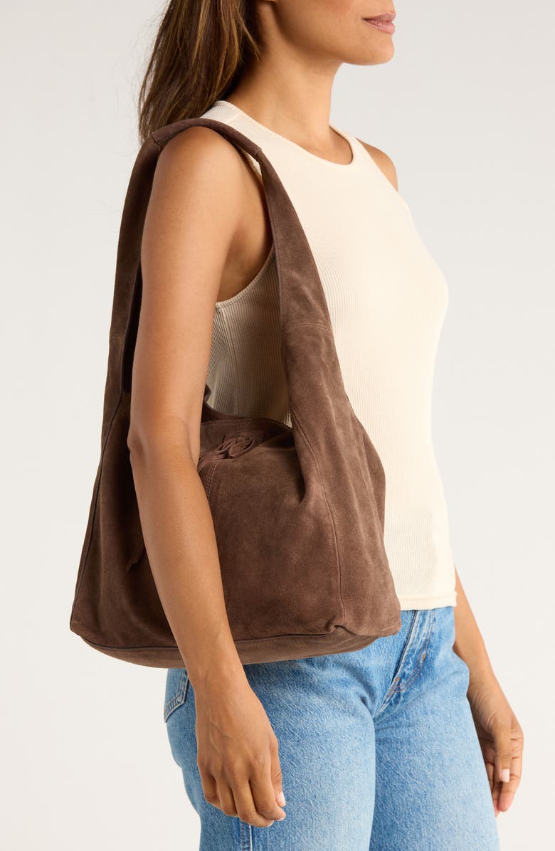 Lucky Brand Clem Leather Hobo Bag, Alternate, color, Dark Cappucino