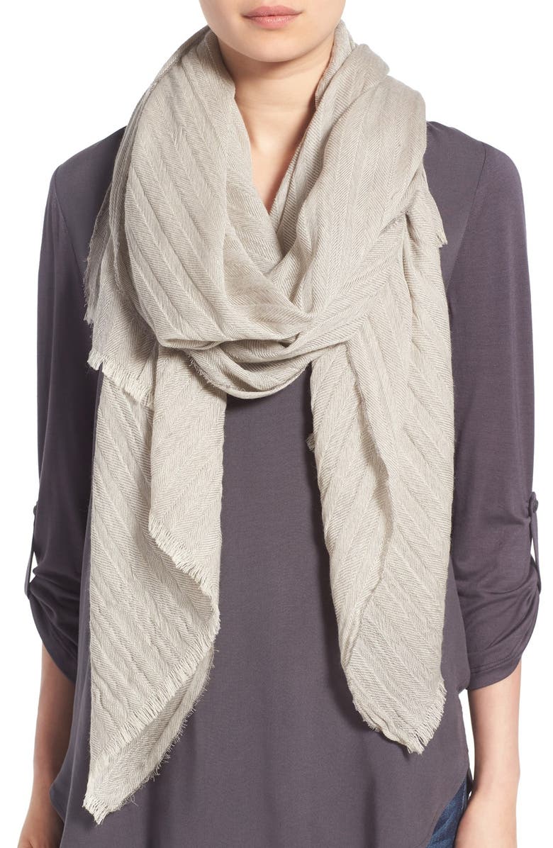 Caslon<sup>®</sup> Textured Wool Wrap Scarf, Main, color,