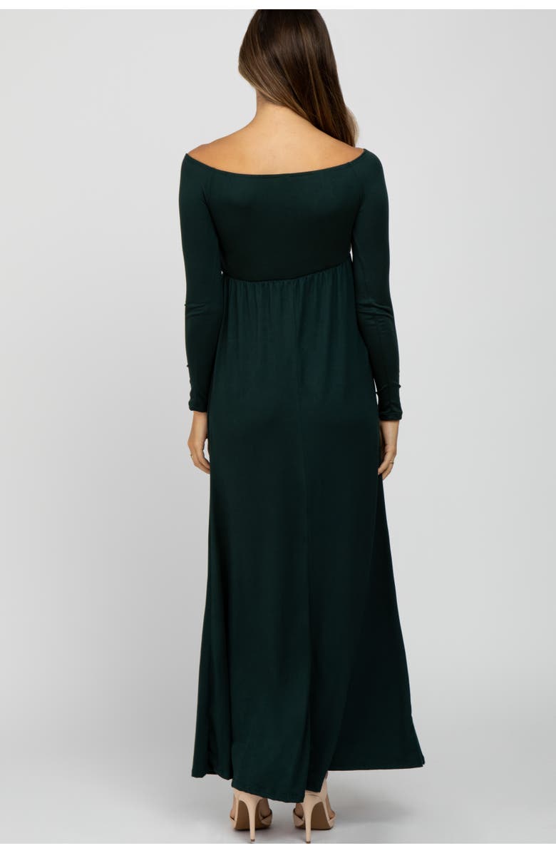 PinkBlush Wrap Front Empire Waist Maxi Dress, Alternate, color, Forest Green