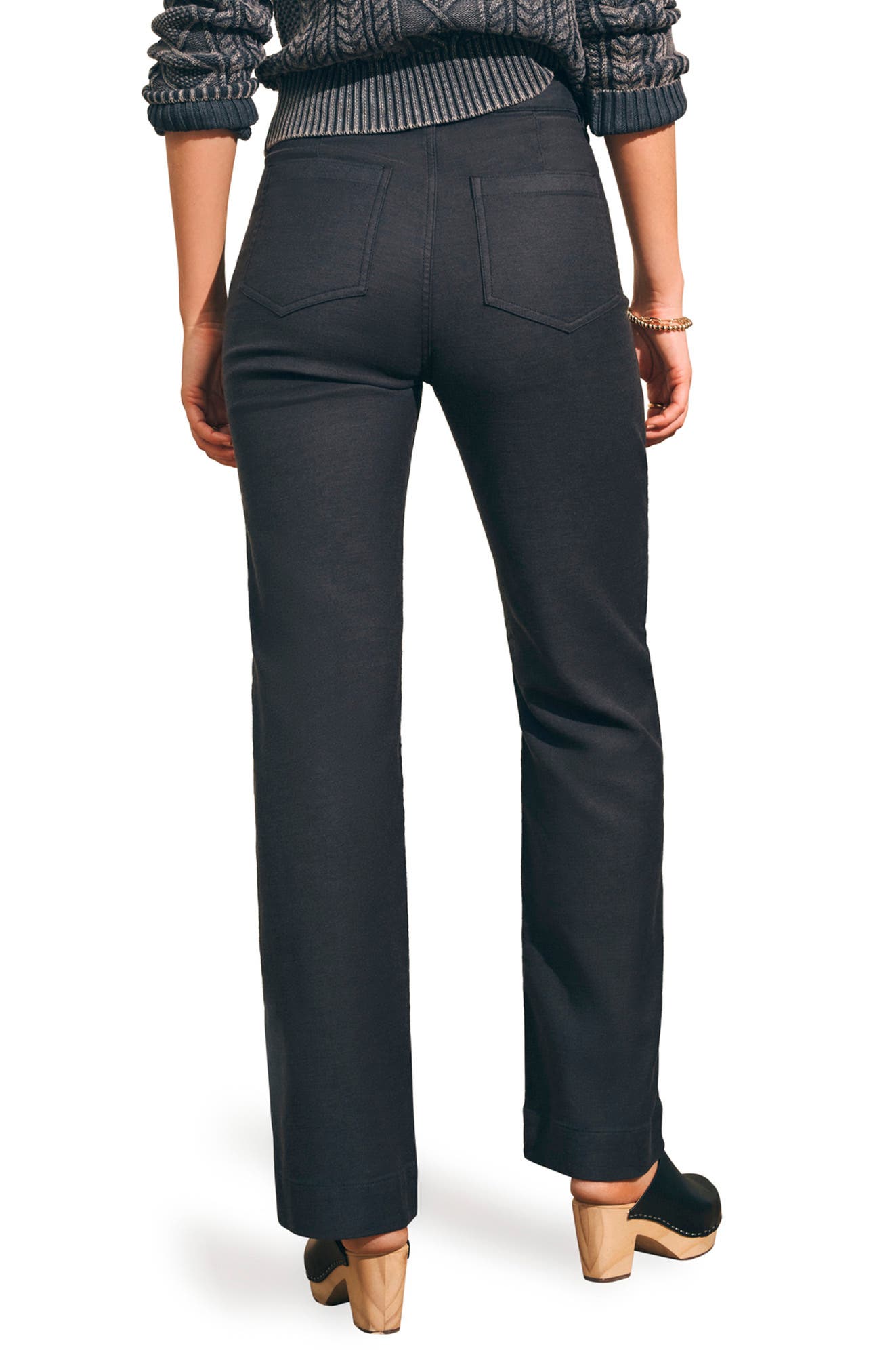 Stretch Terry Wide Leg Pants - image 2