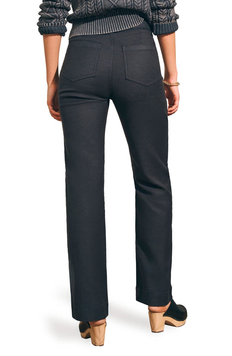 Faherty Stretch Terry Wide Leg Pants, Alternate, color, Washed Black