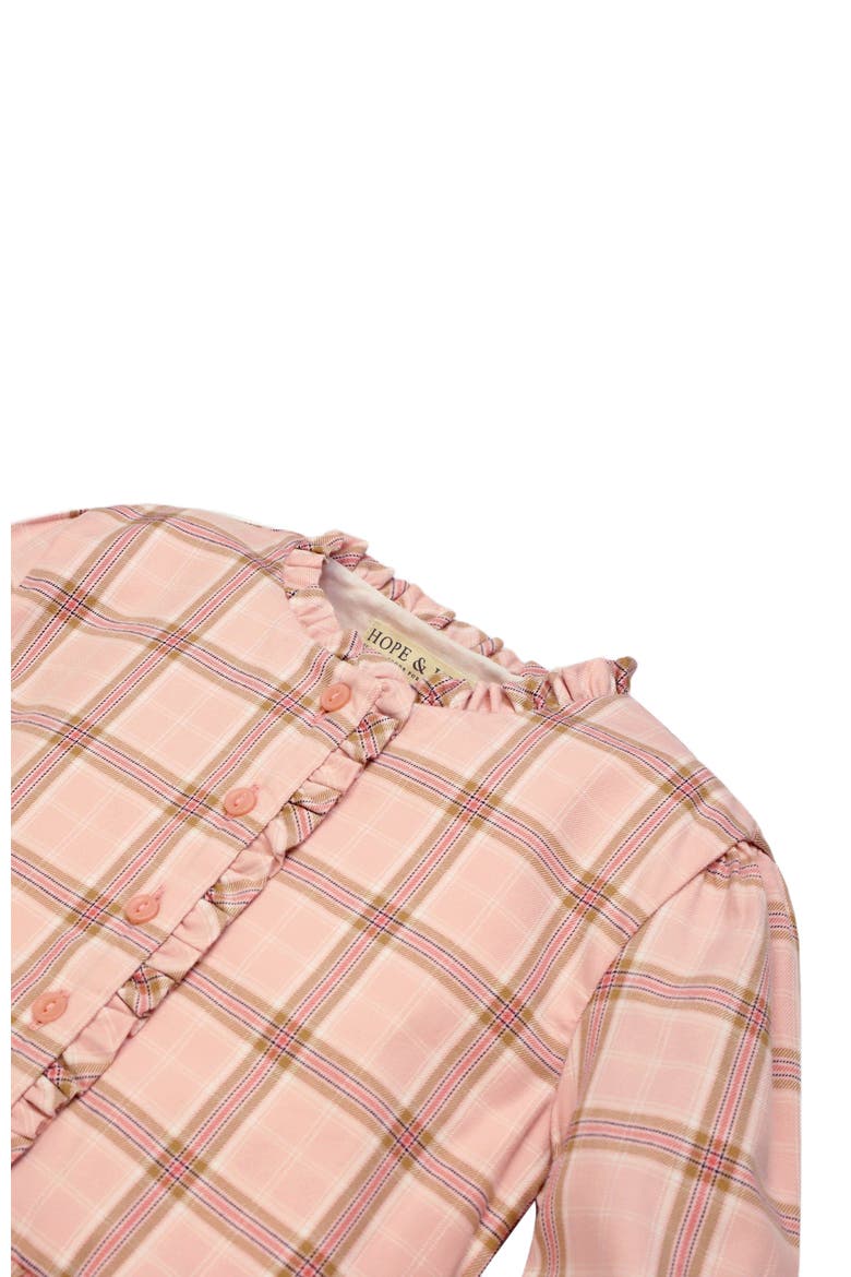 Baby Girls' Organic Tiered Ruffle Neck Dress, Infant, Alternate, color, Fall Rose Plaid