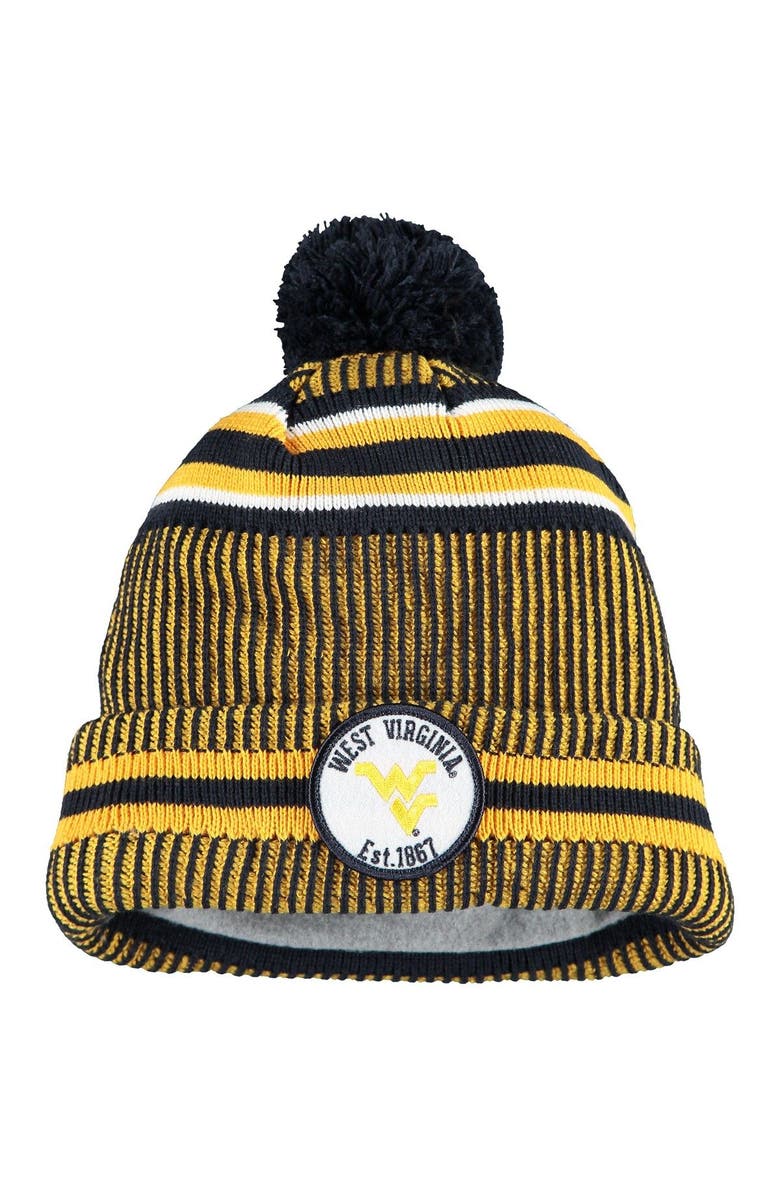 New Era Men's New Era Navy West Virginia Mountaineers Sideline Home Cuffed Knit Hat, Main, color, 