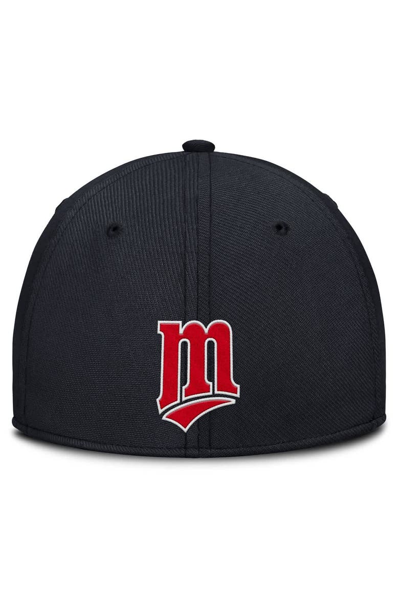 Nike Men's Nike Navy/Red Minnesota Twins Rise Swoosh Performance Flex Hat, Alternate, color,