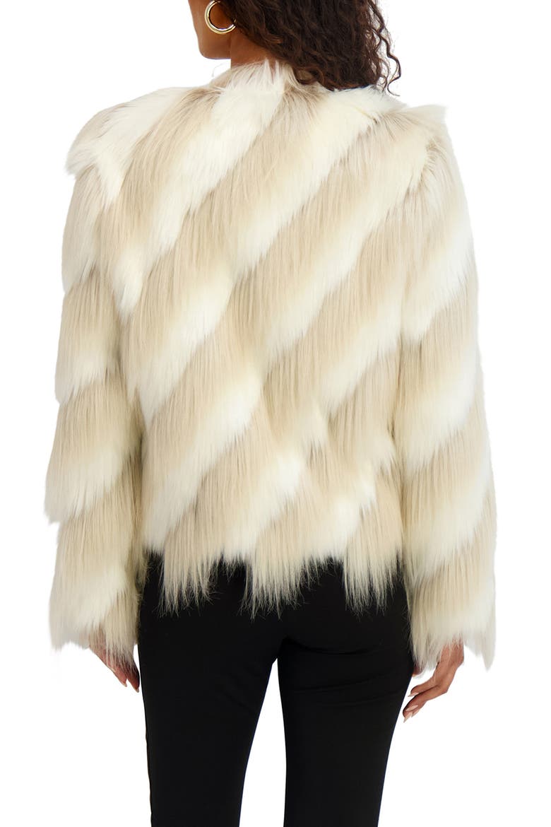 Short Wispy Faux Fur Jacket, Alternate, color, SAND