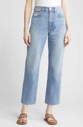SLVRLAKE London Distressed High Waist Ankle Jeans