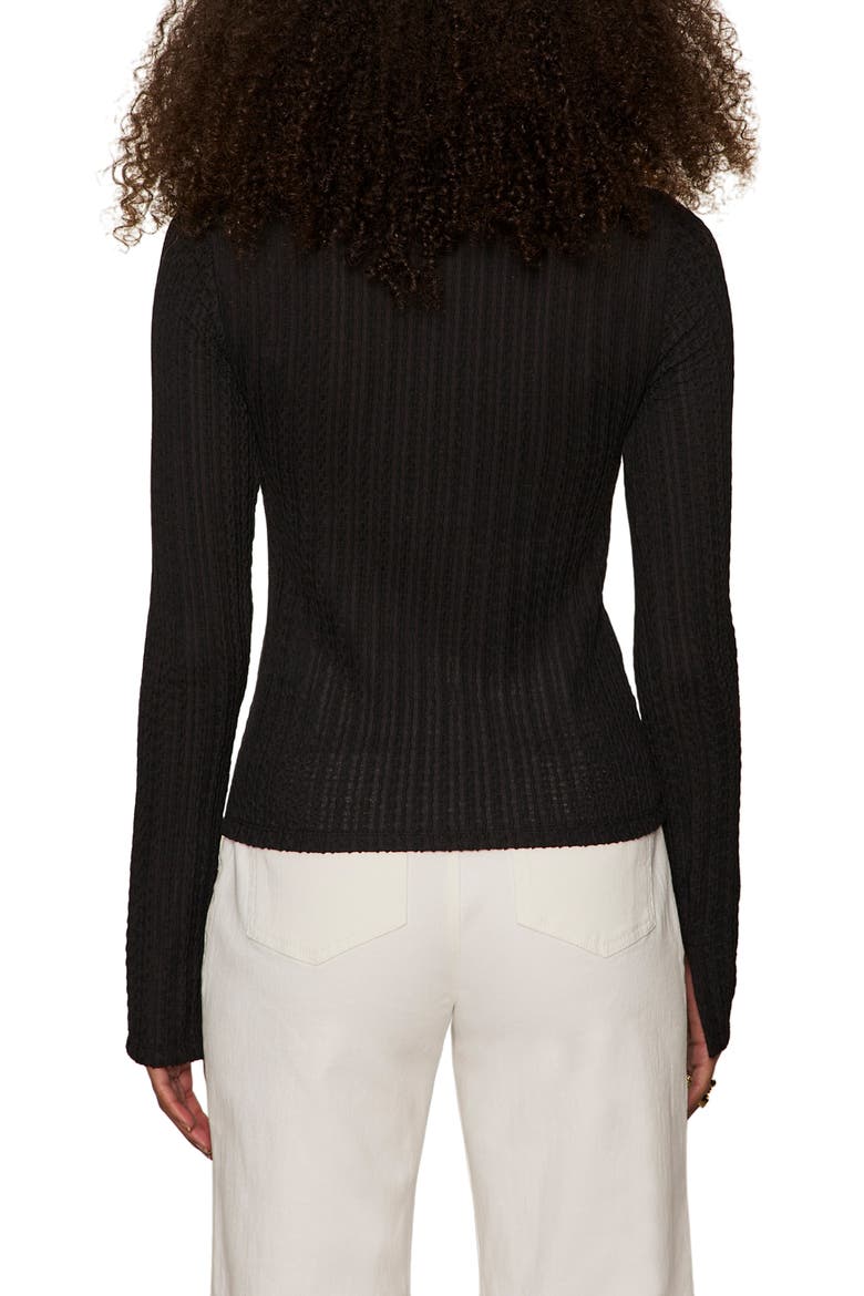 Boat Neck Rib Top, Alternate, color, BLACK