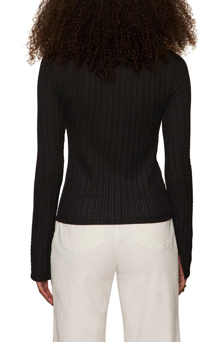 Sanctuary Boat Neck Rib Top, Alternate, color, Black