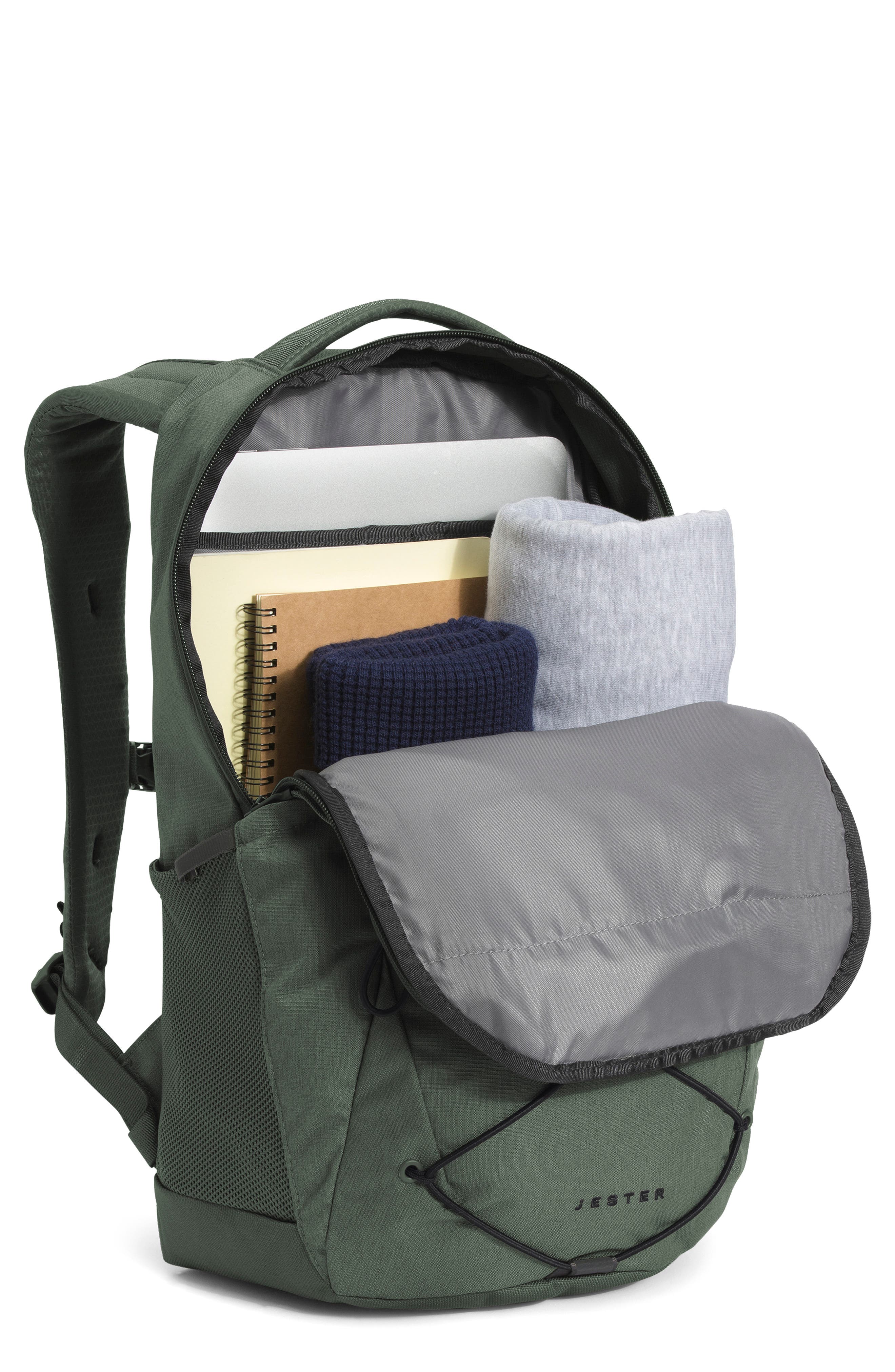 Jester Campus Backpack, Alternate, color, THYME LIGHT HEATHER/ TNF BLACK