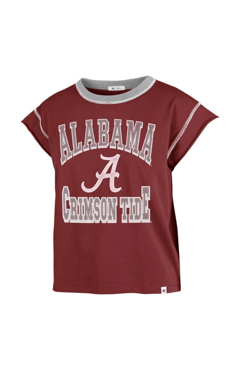 '47 Women's '47 Crimson Alabama Crimson Tide Sound Up Maya Cutoff T-Shirt, Alternate, color, Crimson
