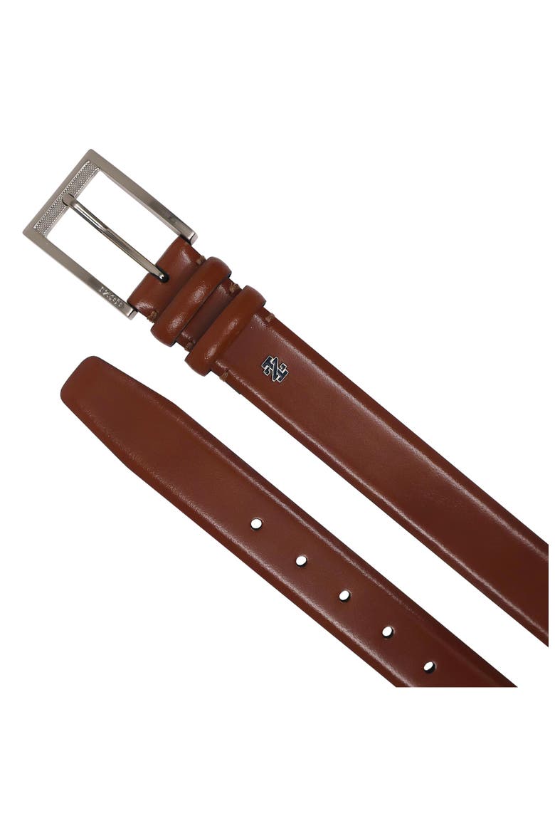 Mens Leather Dress Belt, Alternate, color, Cognac