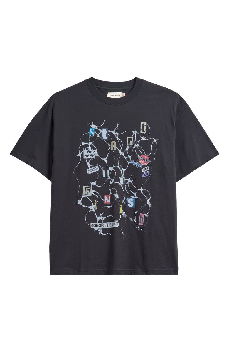 HONOR THE GIFT Start to Finish Graphic T-Shirt, Alternate, color, Black