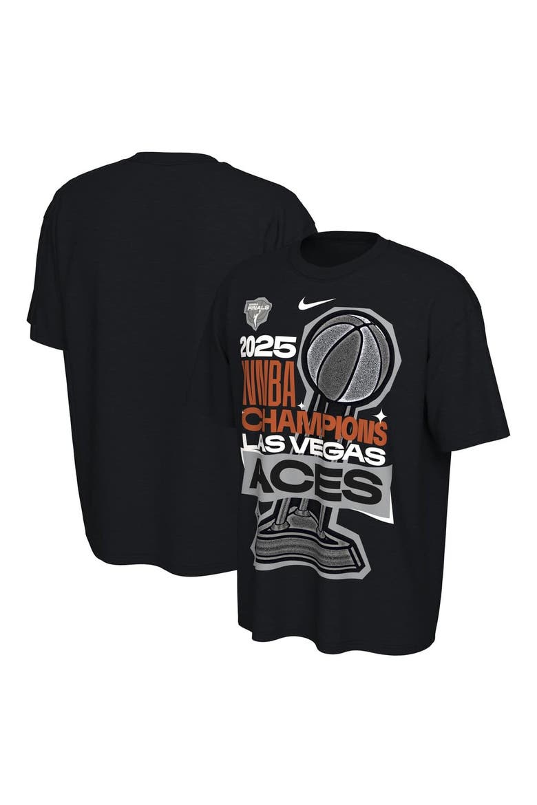 Unisex Nike  Black Las Vegas Aces 2025 WNBA Finals Champions Locker Room Authentic T-Shirt, Main, color, Black