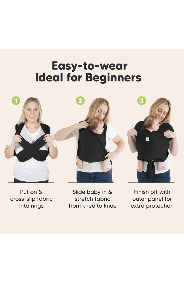 KeaBabies D-Lite Wrap Carrier, Alternate, color, Trendy Black