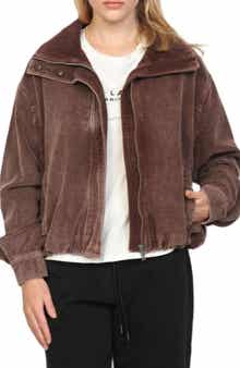 Snow Wash Corduroy Bomber Jacket