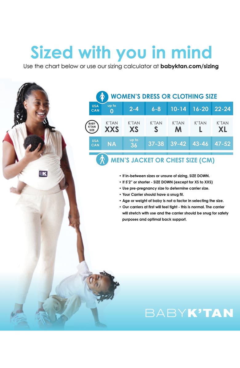 Baby K'tan Original Organic Cotton Wrap Baby Carrier, Alternate, color, 