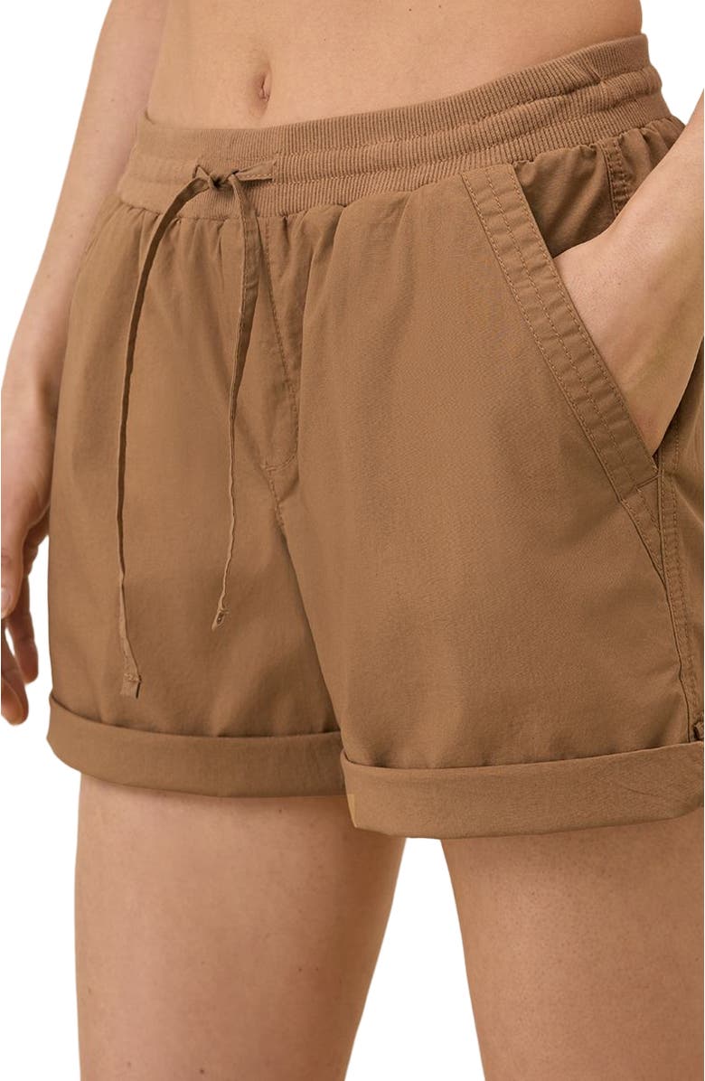 Pact Organic Cotton Monterey Poplin Short, Alternate, color, Brown Sugar