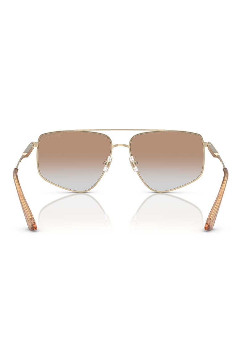 58mm Pilot Sunglasses, Alternate, color, PALE GOLD