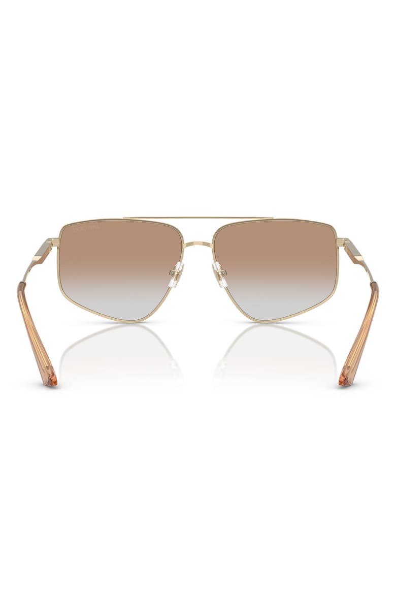 Jimmy Choo 58mm Pilot Sunglasses, Alternate, color, Pale Gold