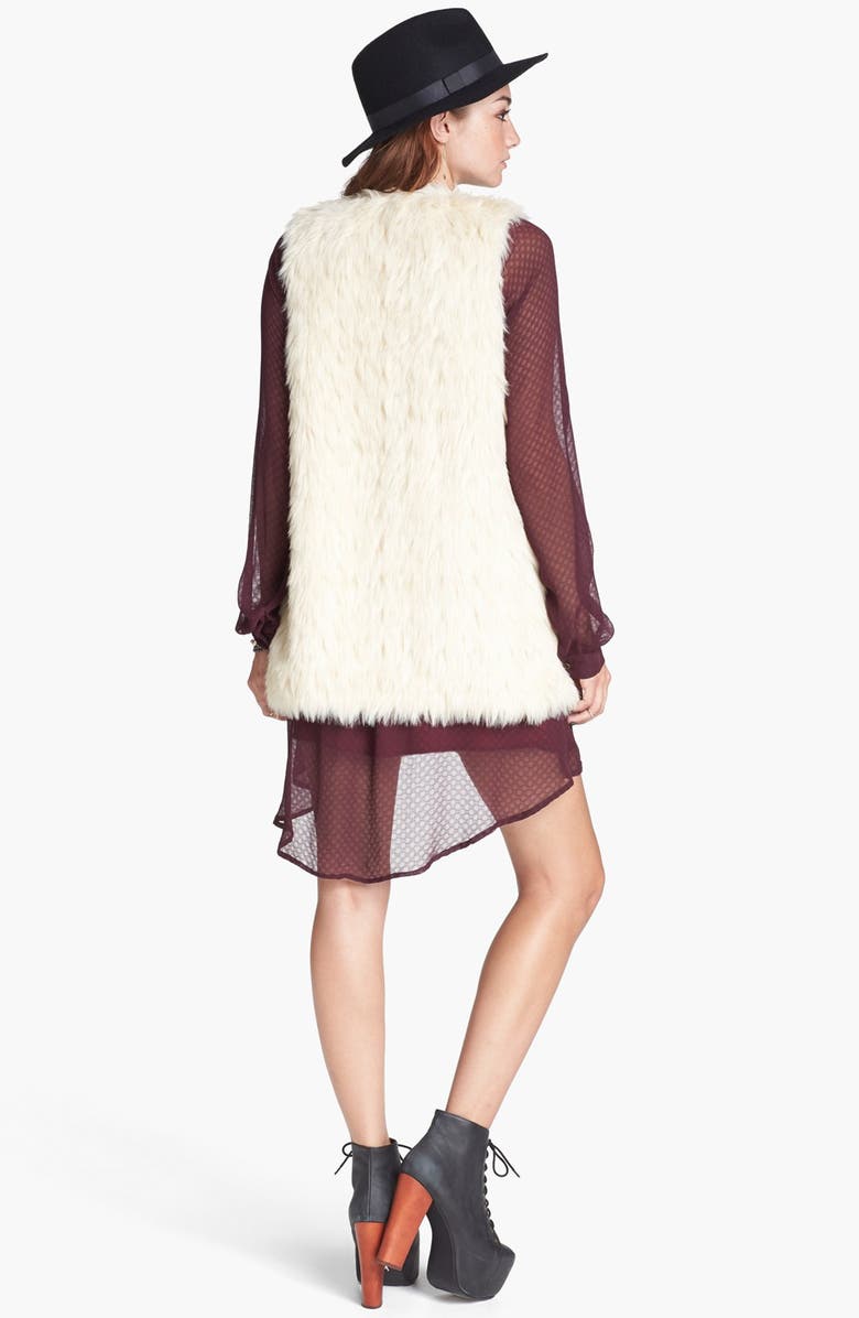 JACK BY BB DAKOTA Jack Faux Fur Long Vest, Alternate, color, 