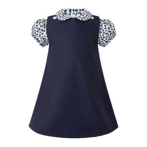 Floral Blouse Pinafore Set