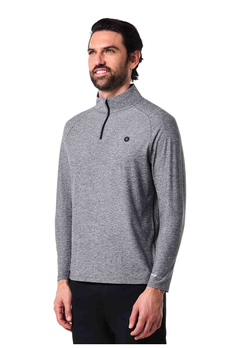 Coolibar Men's Agility Performance Pullover, UPF 50+ Sun Protection, Alternate, color, Charcoal Heather