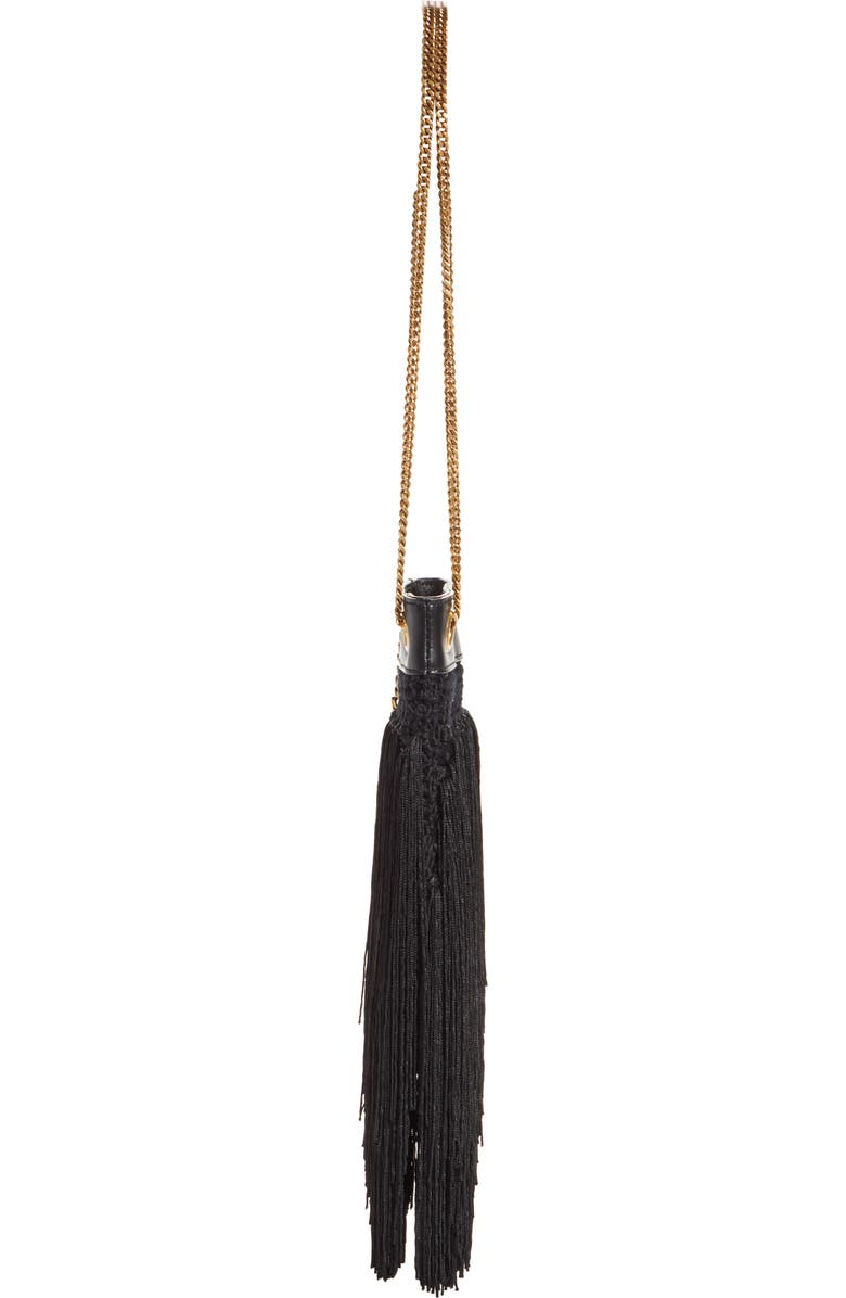 Saint Laurent Small Grace Fringe Macramé Bag, Alternate, color,