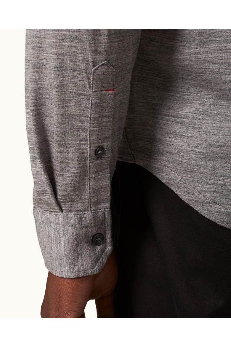Giles Merino Tailored-Fit Shirt, Alternate, color, Grey Melange