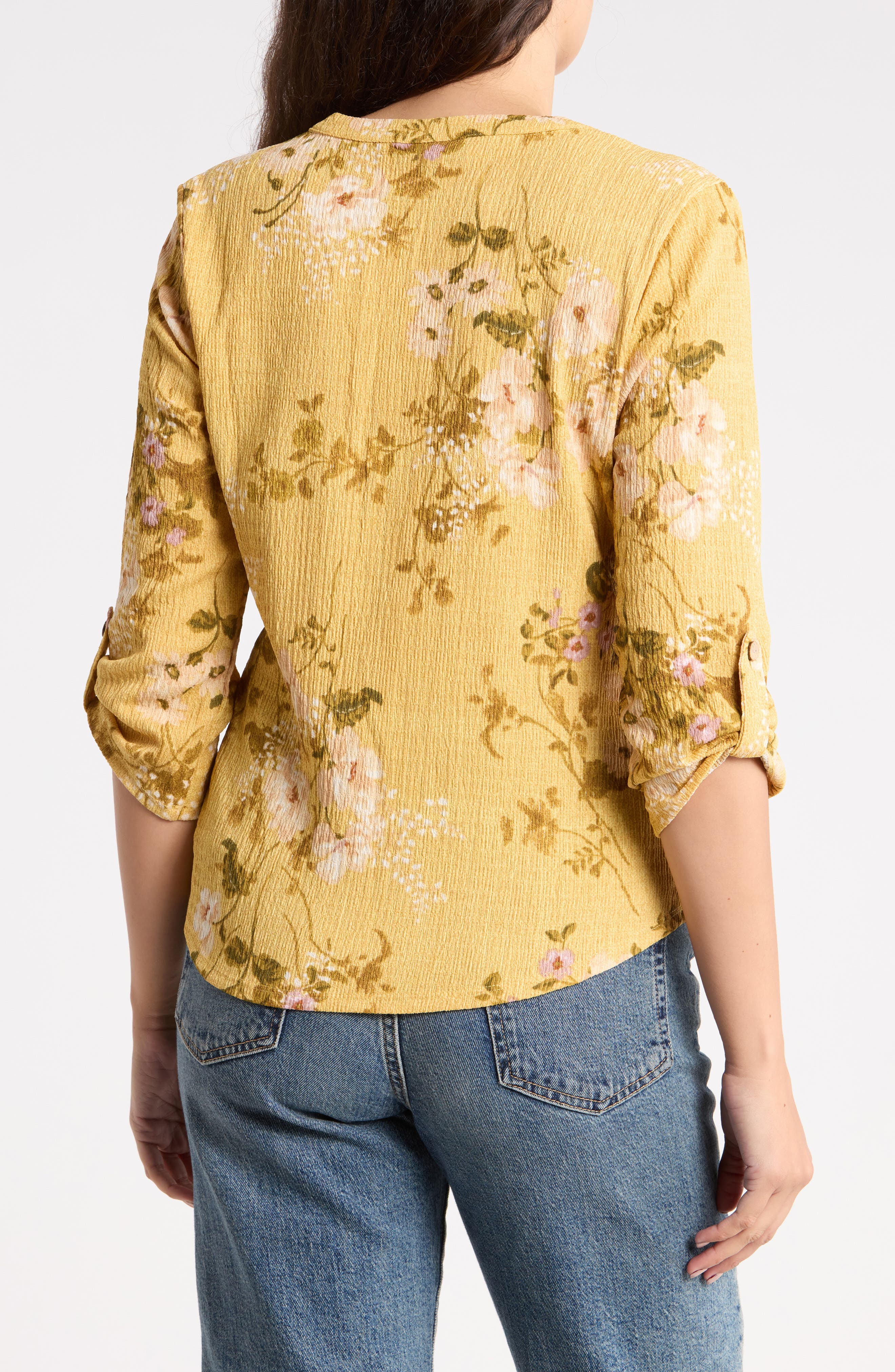 VIVID AURA Roll-Tab Sleeved Knit Top (Women) | Nordstromrack