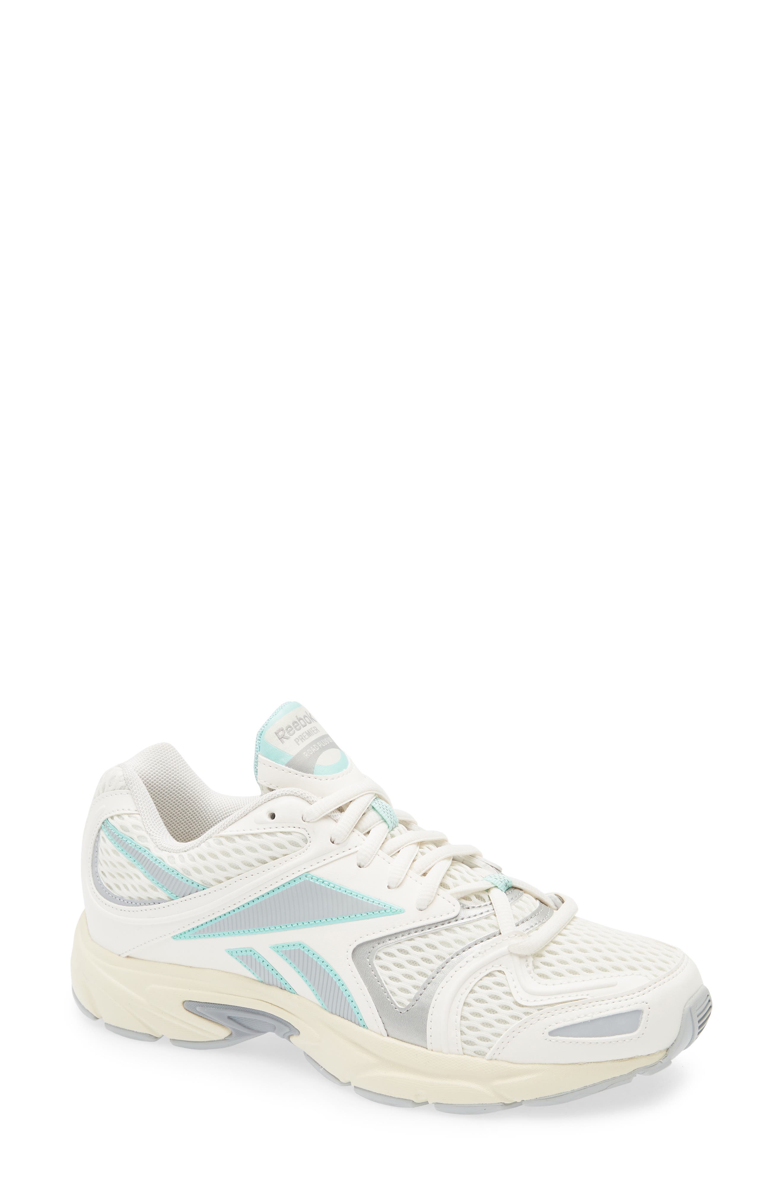 Reebok Premier Road Plus VI Sneaker, Main, color, Chalk/Grey 1/Glitch Aqua