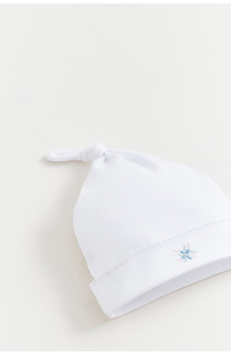 Babycottons Premium Peruvian Pima Cotton Lily Knot Beanie For Infant, Alternate, color, White