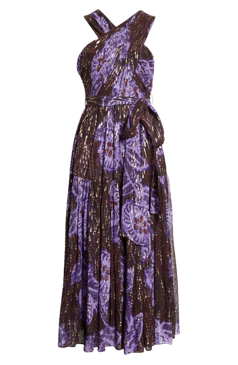 Ulla Johnson Adora Silk Blend Midi Dress, Alternate, color,