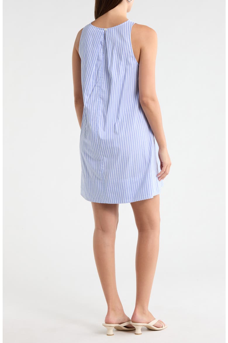 Leilani Cotton Chambray Shift Dress, Alternate, color, LIGHT BLUE WHITE STRIPE
