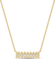 Bony Levy Florentine Diamond Bar Pendant Necklace