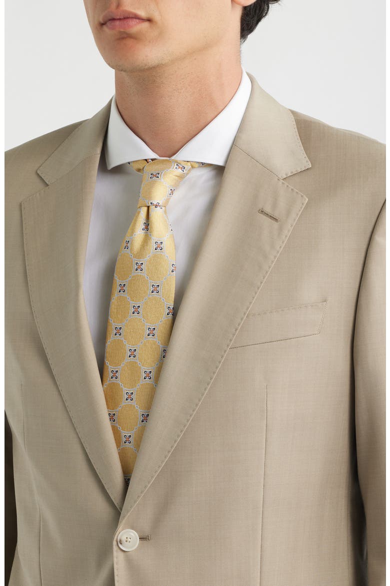 Huge Slim Fit Tan Virgin Wool Suit, Alternate, color, LIGHT TAN