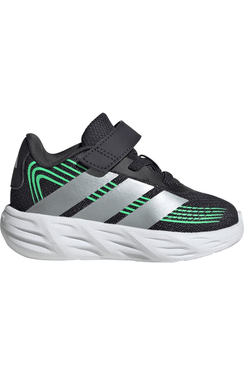 adidas Kids' Galaxy 8 EL Sneaker, Alternate, color, Grey/ Tech Grey/ Green