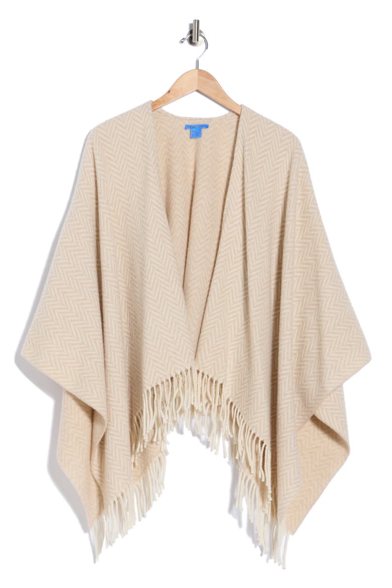 Venus Wool & Cashmere Wrap, Main, color, BEIGE/OF WHITE