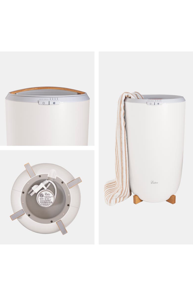 Zadro Large Bucket Towel Warmer, Alternate, color, Bamboo/White