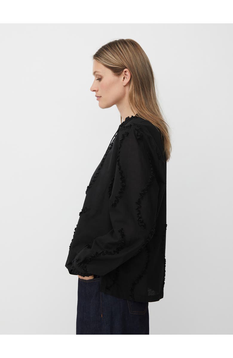 Masai Copenhagen MaDolvira Ruffle Detail Blouse, Alternate, color, Black