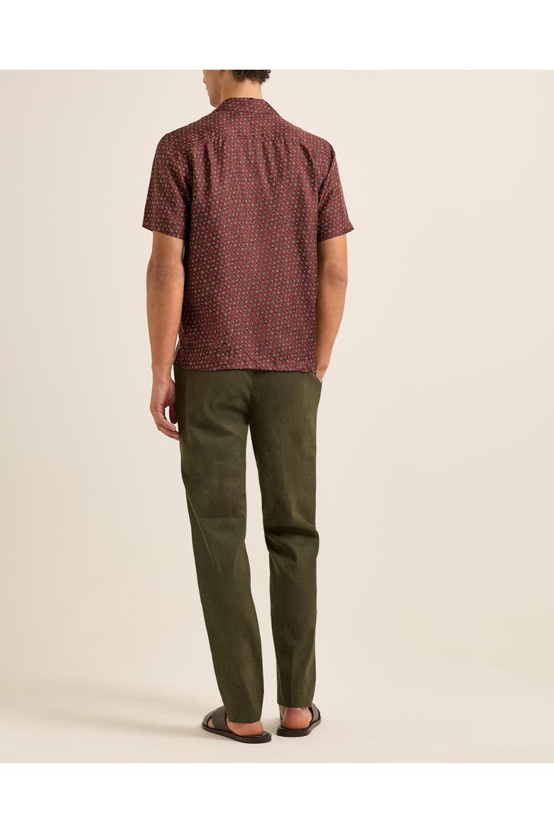 Maitan Silk Relaxed-Fit Shirt, Alternate, color, Dark Ruby