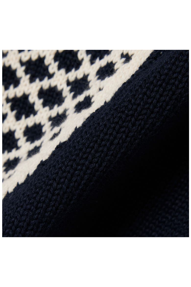Tennis Rackets Jacquard Cotton Sweater Vest, Alternate, color, BLACKBIRD/ POWDER