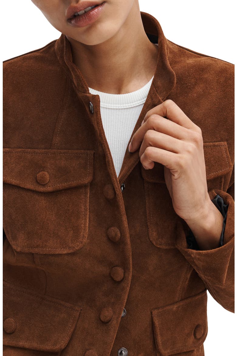 Mercer Suede Jacket, Alternate, color, BROWN