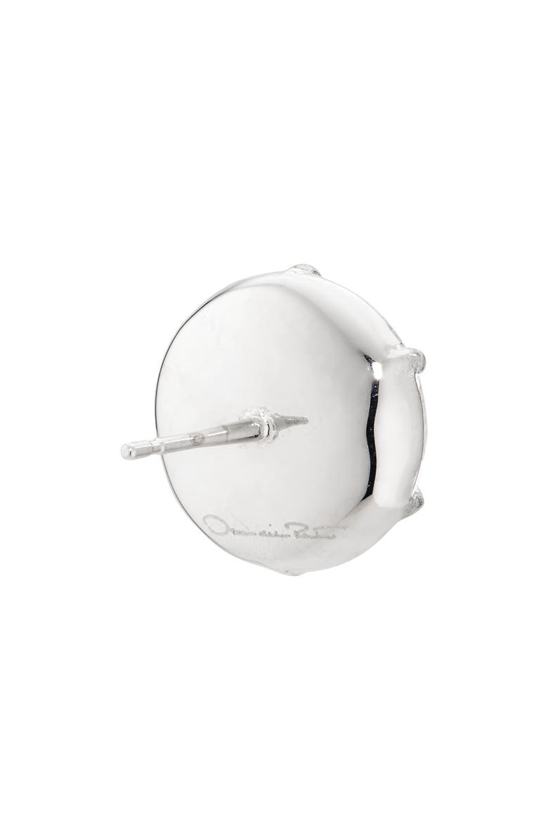 Oscar de la Renta Crystal Button Earrings, Alternate, color, Crystal